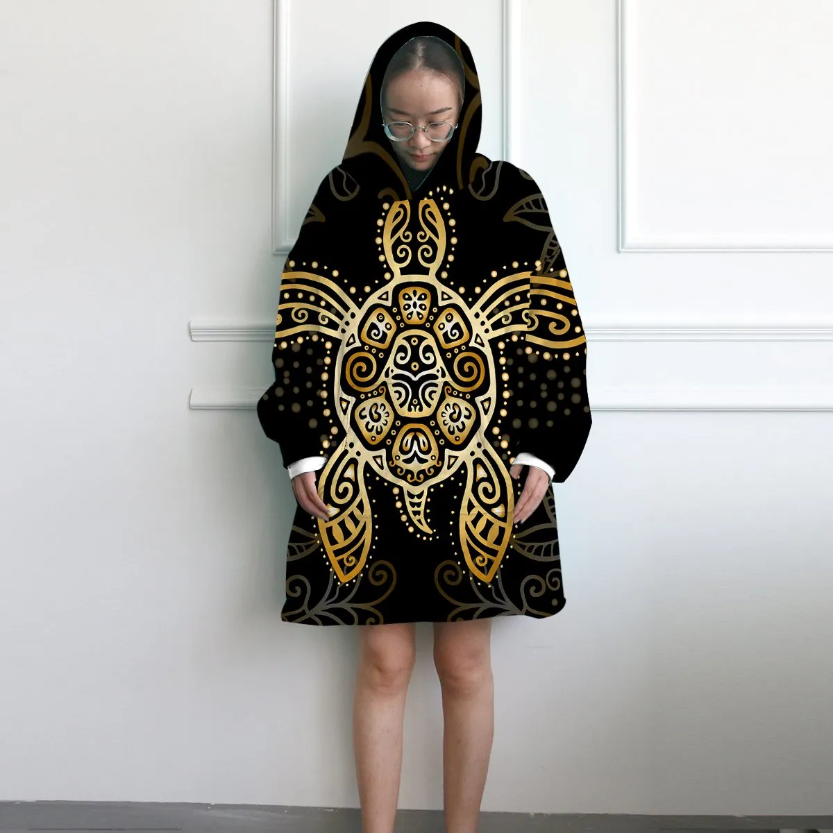 The Golden Sea Turtle Wearable Blanket Hoodie