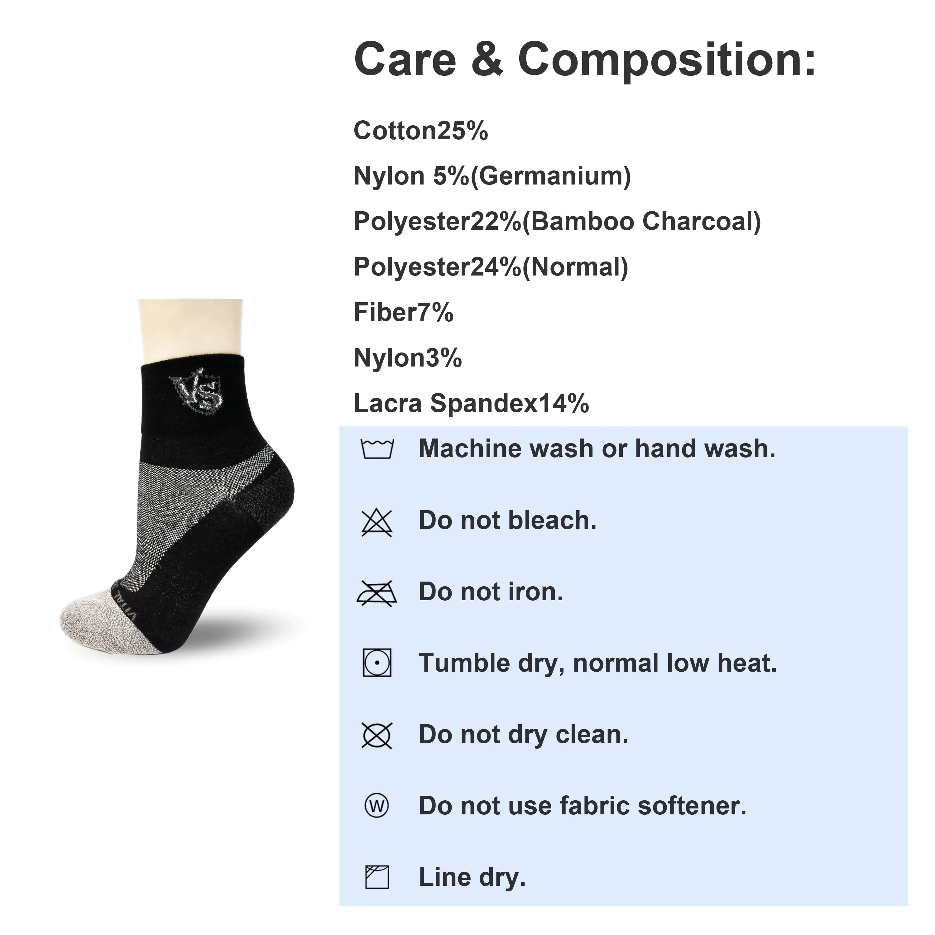 Thin Athletic Crew Socks (Black) (3 Pairs)