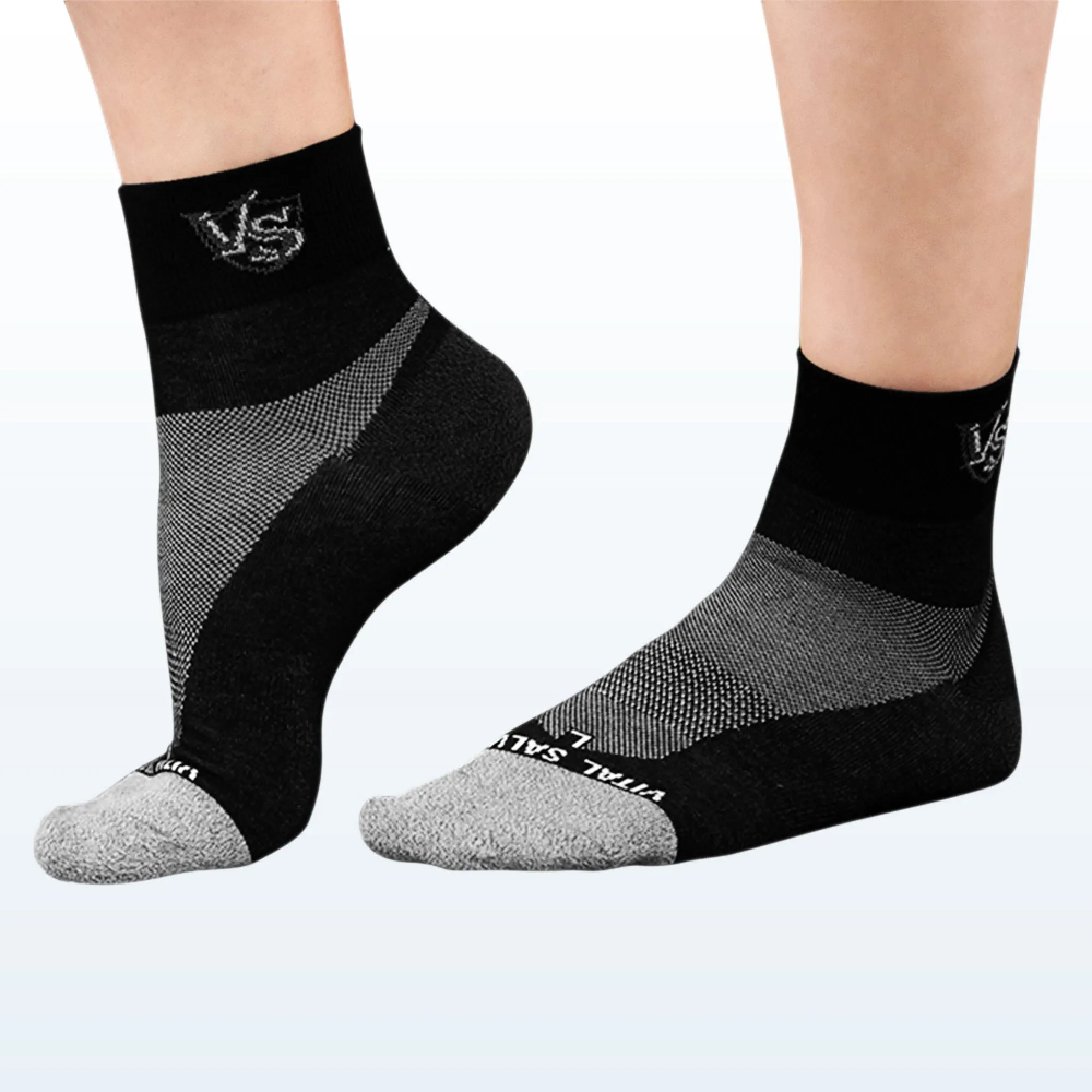 Thin Athletic Crew Socks (Black) (3 Pairs)