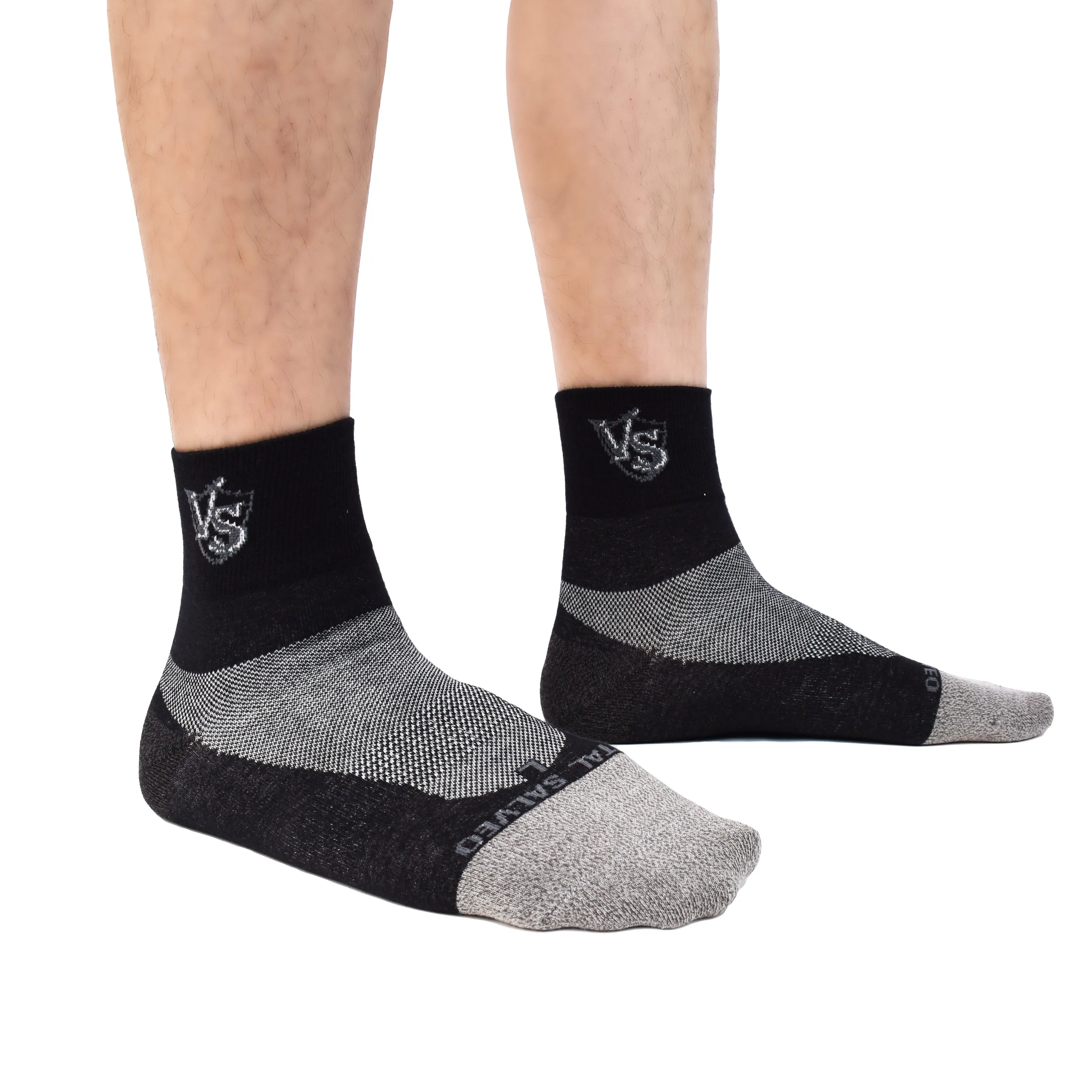 Thin Athletic Crew Socks (Black) (3 Pairs)