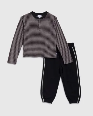 Toddler Boy Afternoon Stripe Long Sleeve Set