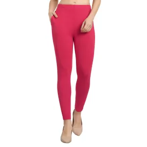 Women Light Cherry Ankle Length Legging