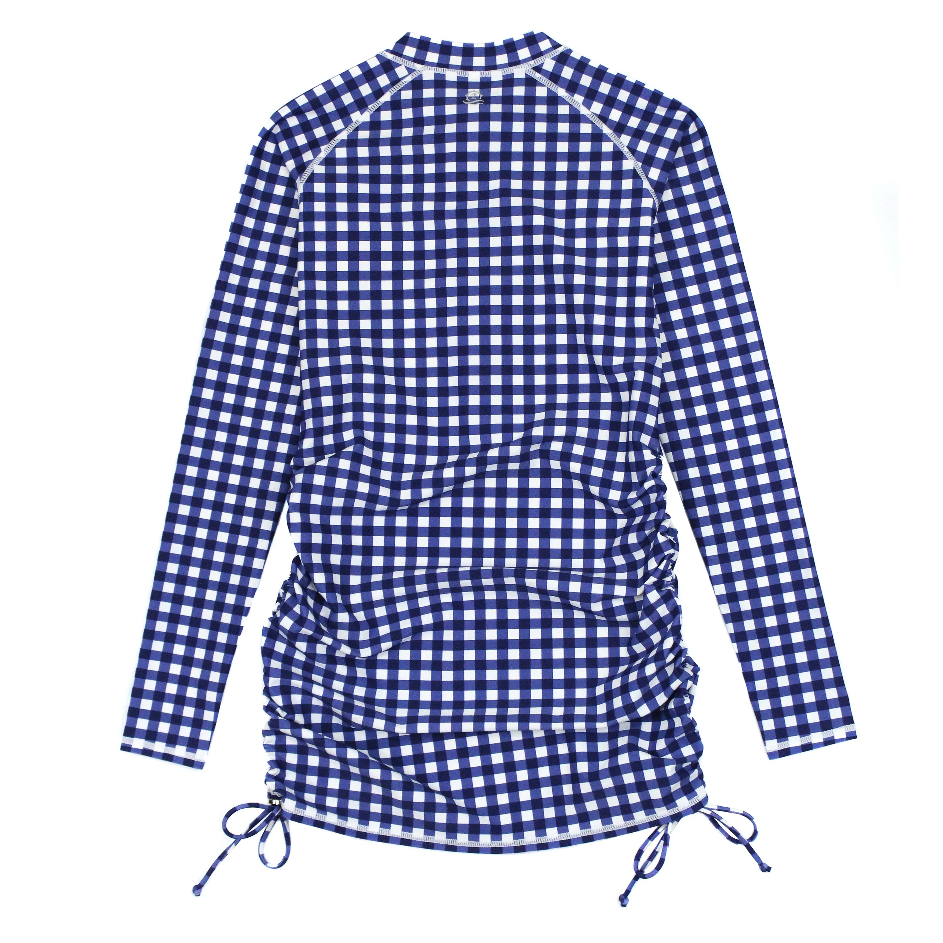 Women's Half Zip Swim Dress Cover Up | "Navy Gingham"