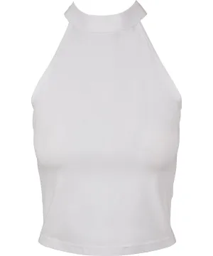 Womens turtleneck short top | White